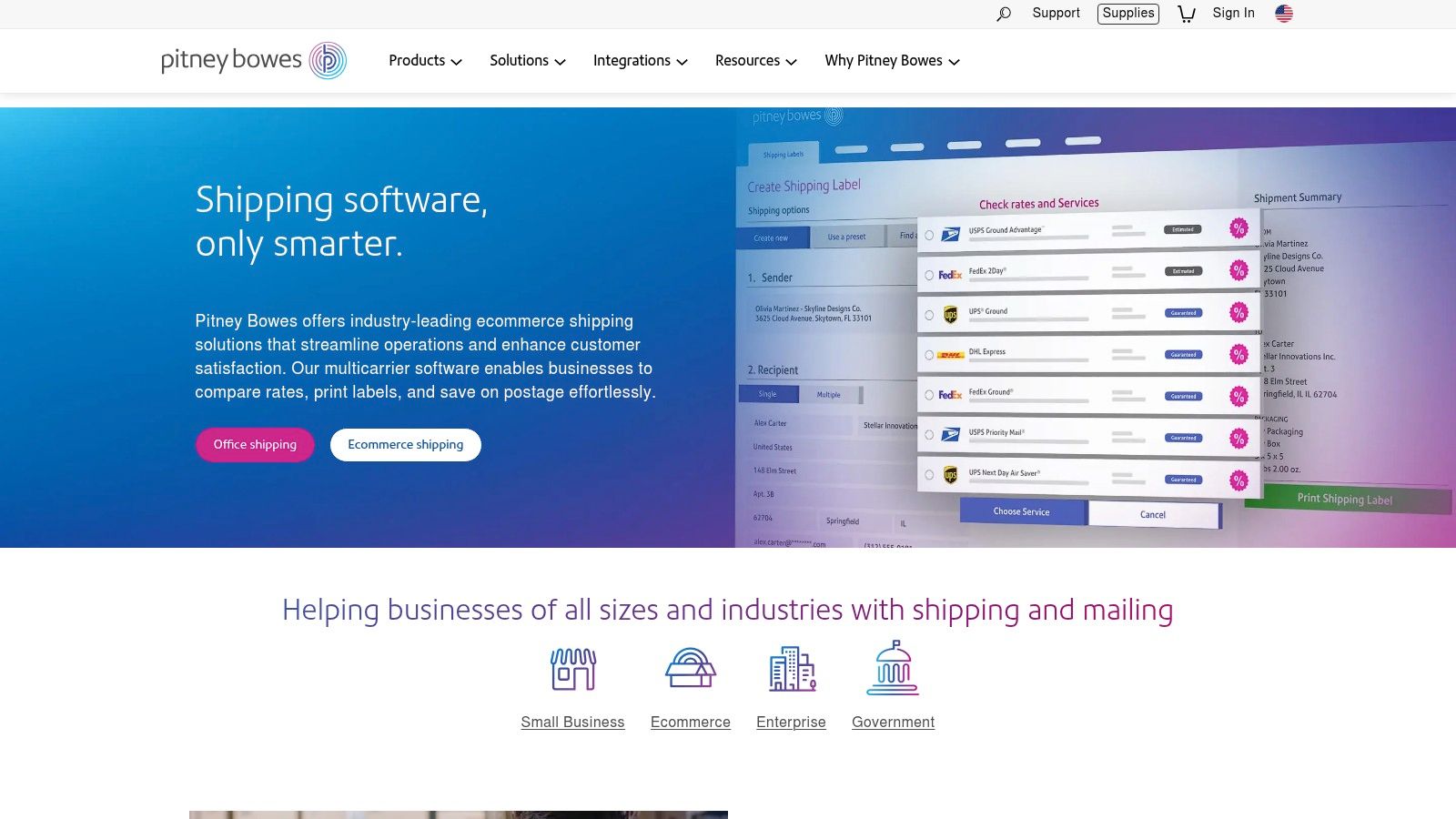 Pitney Bowes Global Ecommerce (Cross-Border Delivery Service)