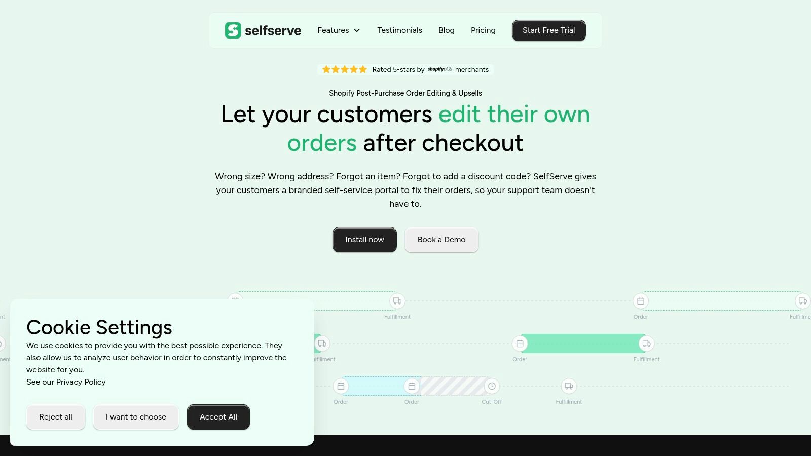 Screenshot from https://getselfserve.com