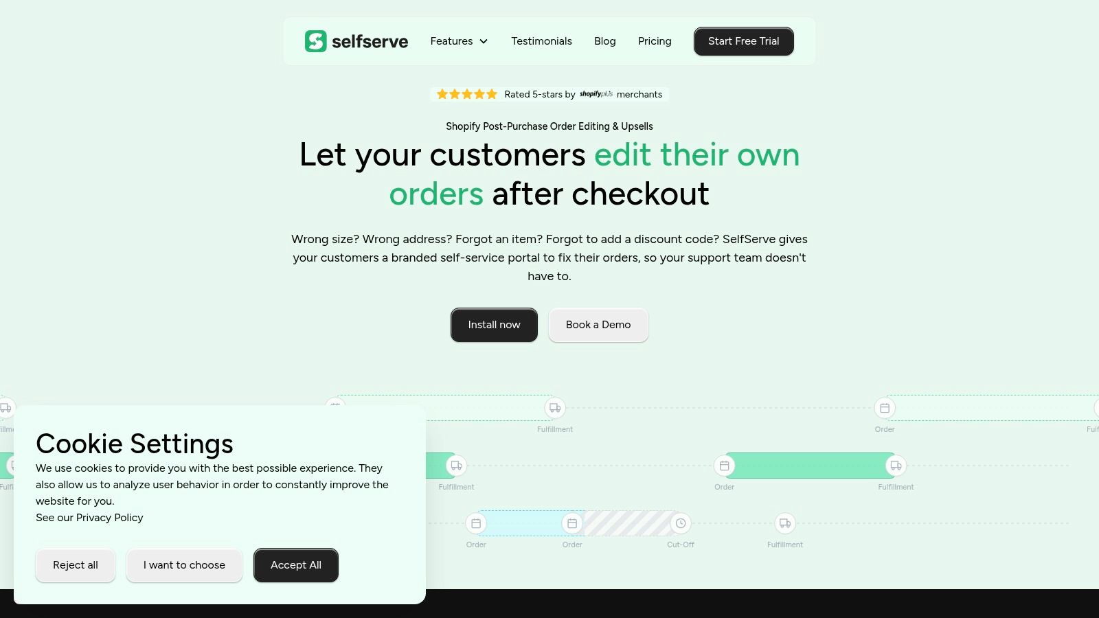 Screenshot from https://getselfserve.com