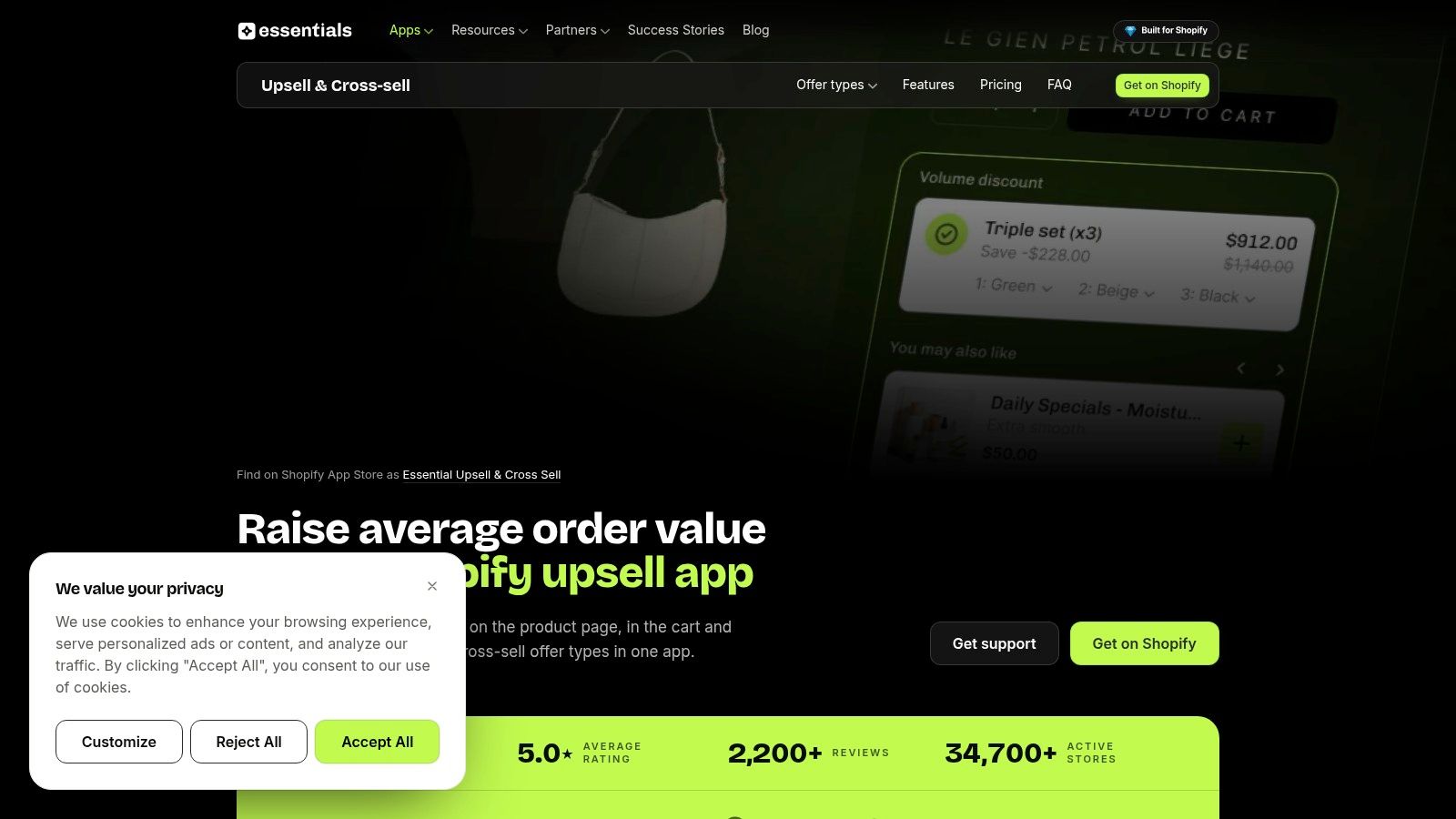 Essential Upsell and Cross Sell